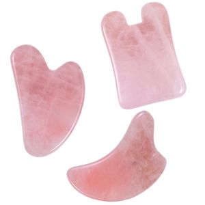 rose quartz gua sha stone