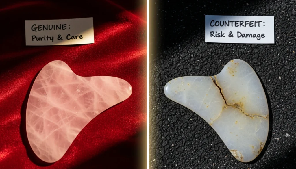high quality rose quartz gua sha
